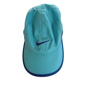 Nike Kids Featherlight Dri-FIT Adjustable Hat Turquoise Blue Running Cap